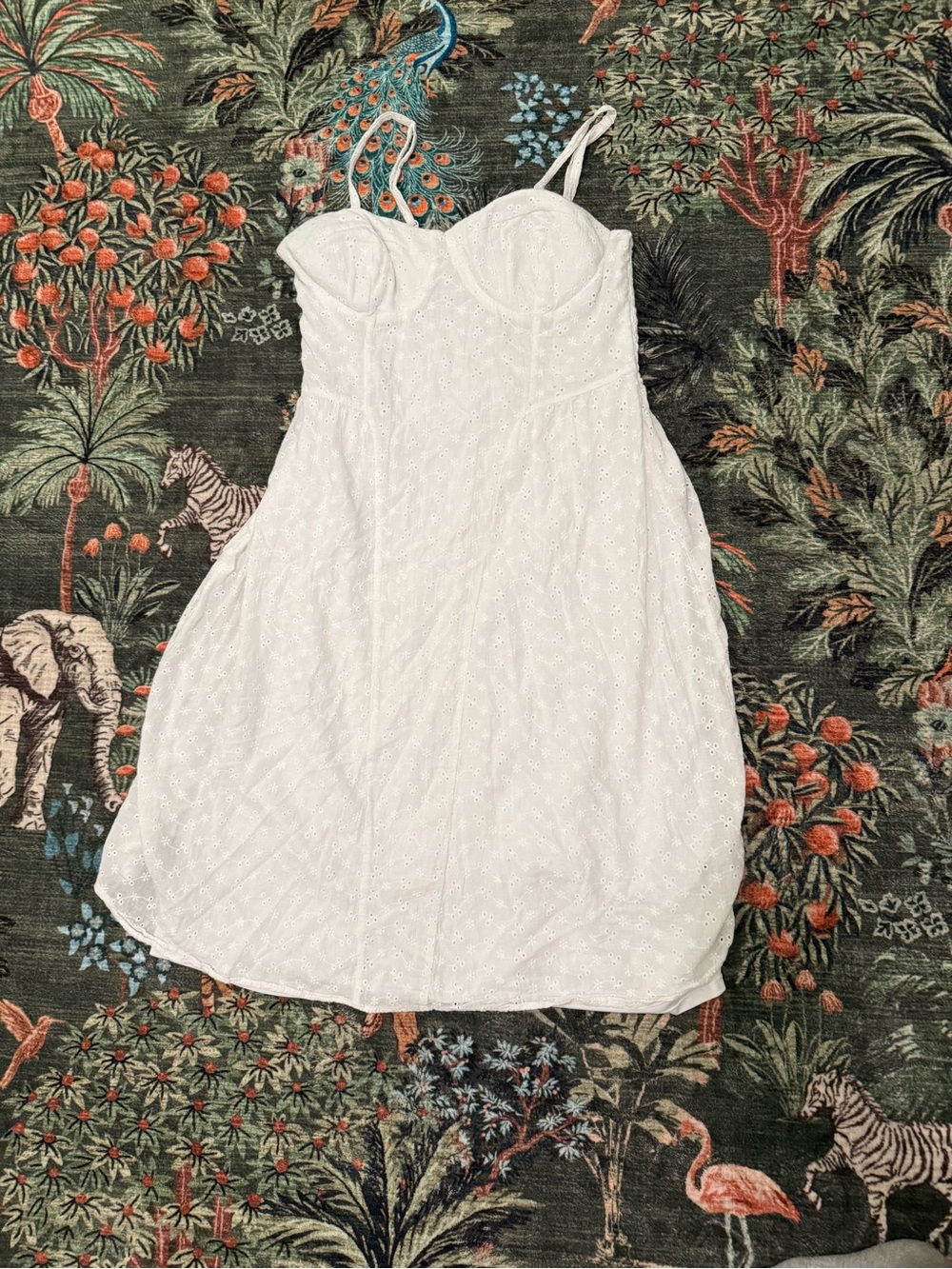 Lily Rose White Eyelet Mini Sundress with Bustier Top